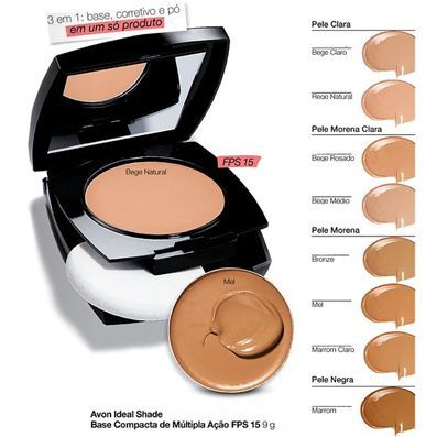 Ideal Shade Base Compacta de Multipla Ação FPS 15 Bege Natur